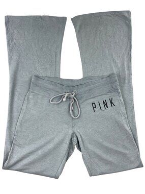 Y2K Victoria's Secret PINK Grey Low Rise Yoga Flare Sweats Pants